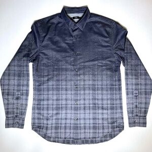 Authentic VINCE Men's Dress Shirt M Plaid Cotton Button Down Long Sleeve MEDIUM